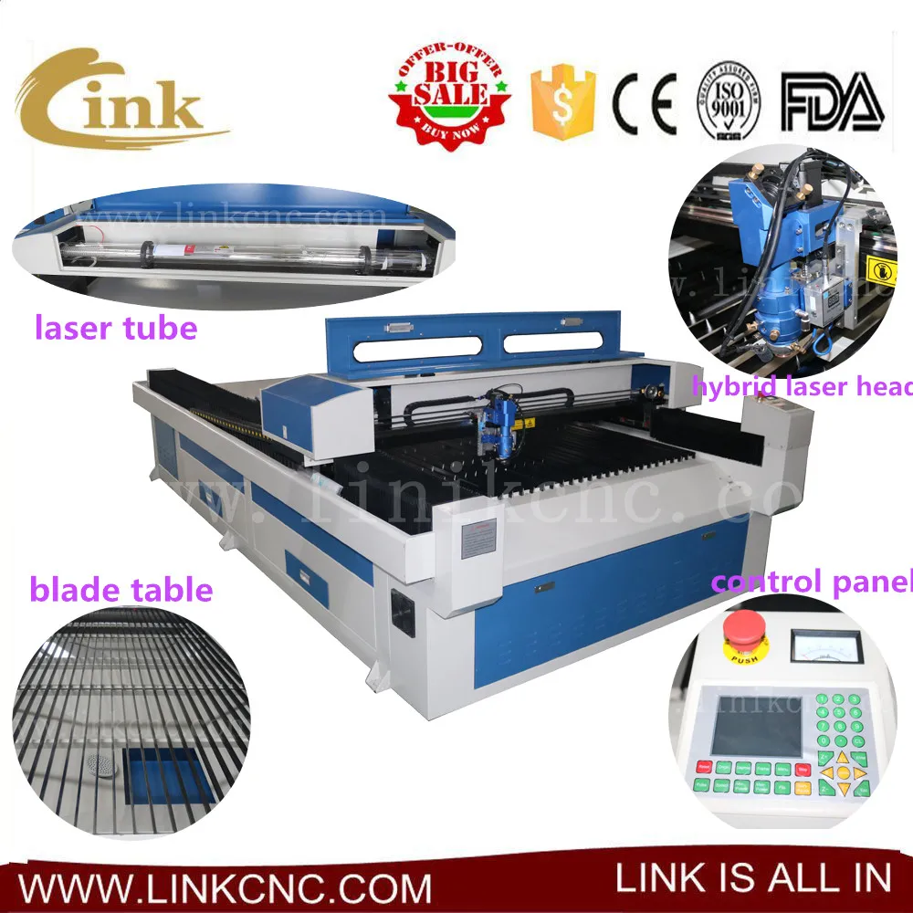 Cheap CO2 laser cutting machine metal and nonmetal laser cutting