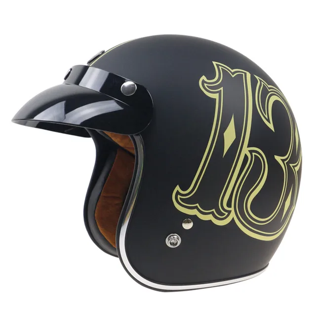 Klasik Lucky 13 Gaya Sepeda Motor Helm 
