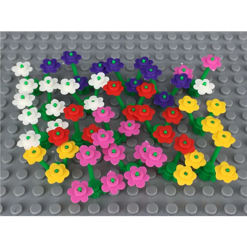 100Pcsset Toy Block LegoINGly flowers and Trees Building Blocks Bricks City MOC Accessories DIY Educational Toys for Children (5)