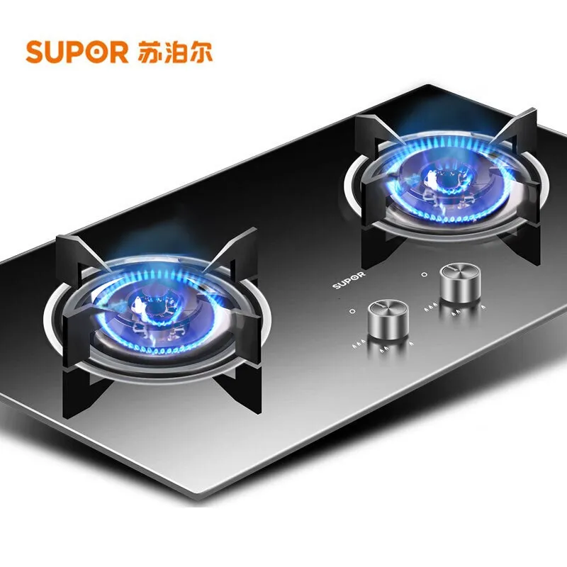  QB503 Gas Stove Natural Gas Liquefied Dual-stove Bulit-in Hobs Desk Type Embedded Dual-purpose Dome