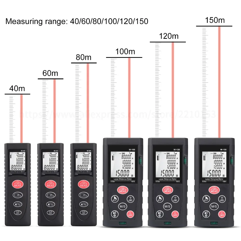 Лазерный дальномер 40m 60m 80m 100m 120m 150m лазерные дальномеры измерение площади/объема