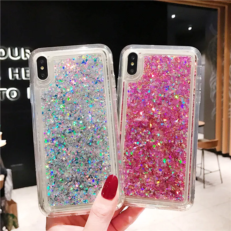 Чехол для iPhone 8 с алмазным узором Кристальный зыбучий песок чехол XS Max X XR жидкий