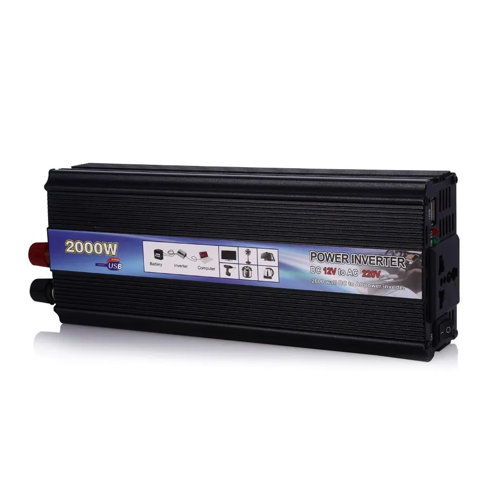 2000W MAX DC 12V AC 220V Vehicle Power