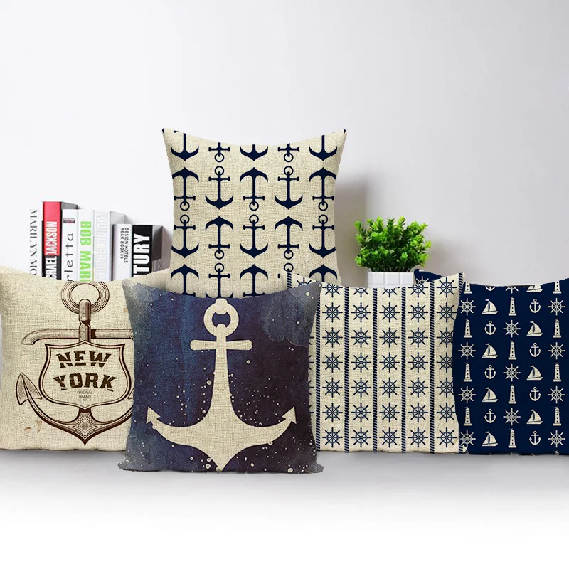 Pillow Case Black and White Pattern Pillowcase Cotton Linen Print 18x18