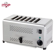 ITOP New 4/6 Slices Toaster Oven Stainless Steel Fast Breakfast Maker Machine Bread sandwich heater Baking Tools 110V/220V ITOP New 4/6 Slices Toaster Oven Stainless Steel Fast Breakfast Maker Machine Bread sandwich heater Baking Tools 110V/220V