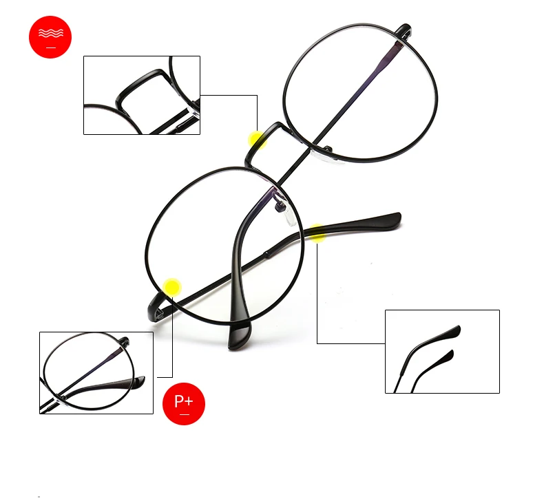 Радиационная защита очков мужская мода против голубого света мобильный компьютер нейтральные классические круглые очки для чтения металлическая оправа Ретро стиль стиль колледжа