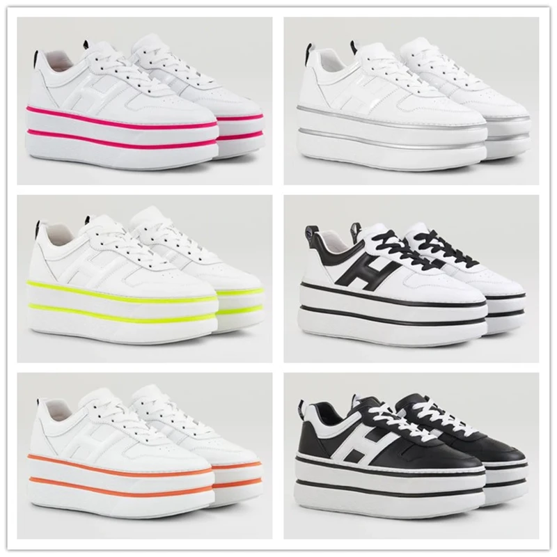 

Zapatillas mujer 2019 New Colors Nylon Green Extend 6 cm High Platforms Lace Up Beautiful H Sneakers For Women Soft Leather Shoe