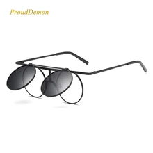 Prouddemon 2019 Flip Up Polarized Sunglasses Women Stylish Retro Round Glasses For Ladies Steampunk Shades UV400 Prouddemon 2019 Flip Up Polarized Sunglasses Women Stylish Retro Round Glasses For Ladies Steampunk Shades UV400