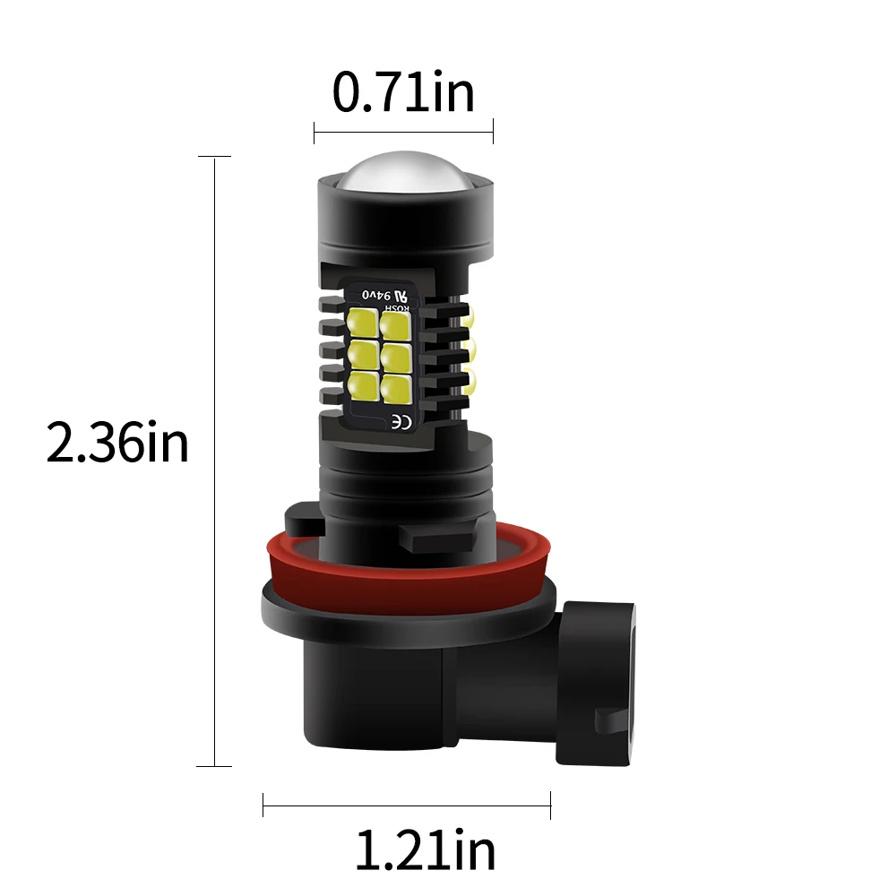 2x H4 H7 H8 H11 Светодиодный HB3 9005 9006 противотуманный светильник s лампа 3030SMD 1200LM 6000K