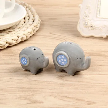 

20sets / piece elephant porcelain seasoning pot salt pepper pot wedding party birthday gift