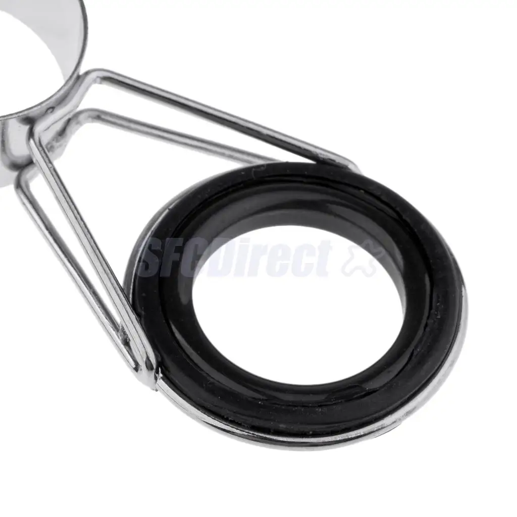 7Pcs/set Ceramic Ring Eyes Fishing Rod Tip Guides Ring Stainless Steel Frame Telescopic Surf Casting Fishing Rod Tips Rings