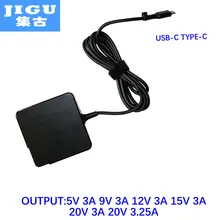JIGU 65W 5V 9V 12V 15V 20V 3A 20V3.25A Adapter for acer/hp/huawei/lenovo/apple/xiaomi/sony USB-C type-c Device