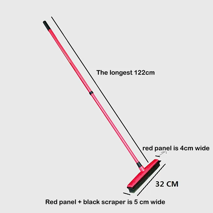 Резиновая метла длинный толчок щетинок подметальная Ракель без царапин щетина метла для питомца кота собаки ковер для волос Лиственные окна чистые