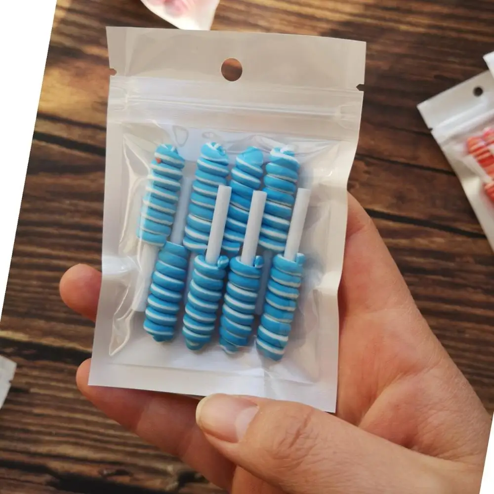 8pcs Miniature Food Dessert Sugar Mini Lollipops For Doll House 1/12 Kitchen Furniture Toys Accessories 6