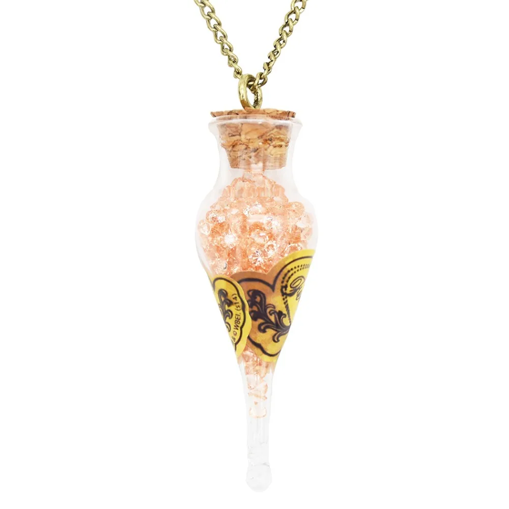 

Harri Potter Felix Felicis Potion Bottle Pendants Necklaces Movie Inspired Unisex Gift Silver Collection Toys drop shipping