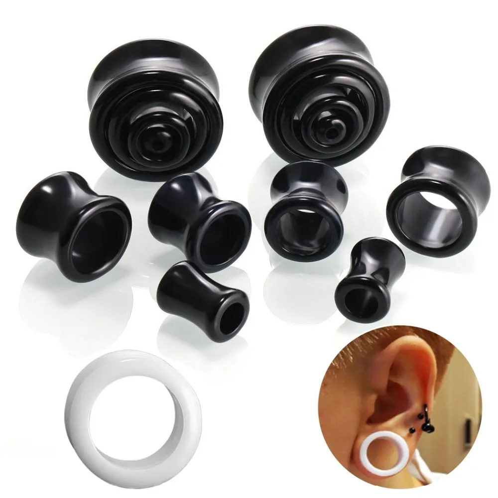 2 Pcs Fashion Acryl Oordopjes Tunnels Hollow Earlets Oorbellen Oor