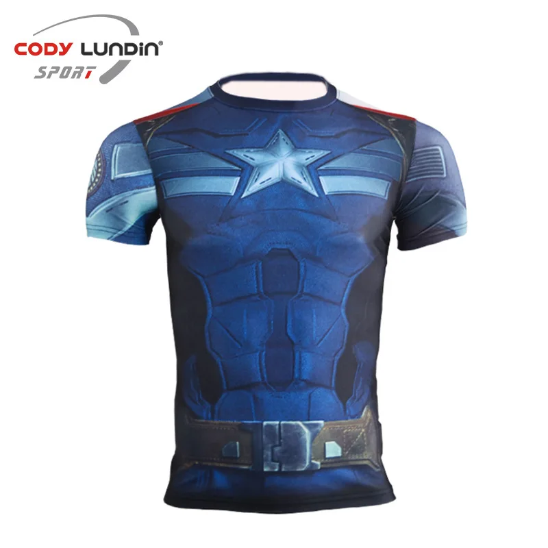 CODY LUNDIN Batman Комплексная PRO футболка с коротким рукавом фитнес колготки rasgard