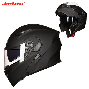 

2018 winter warm JIEKAI undrape face motorcycle helmet ABS Open face double lens motorbike helmets model JK902 for Four seasons