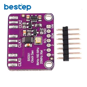

SI5351 Clock Generator Module GY-SI5351 Clock Signal Generator Module High Frequency Signal Square Wave Frequency 8KHz-160MHz