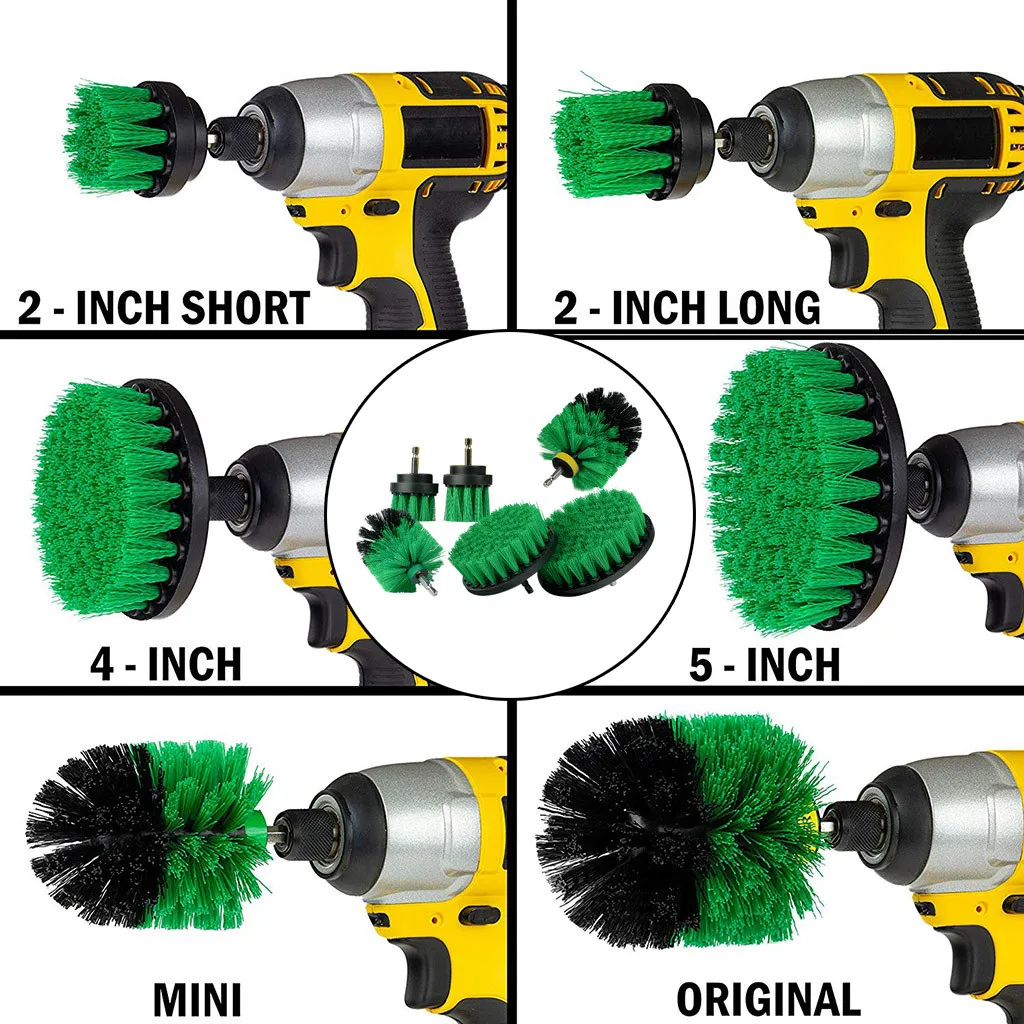 6 шт. белый набор щеток для дрели Затирка мощность скруббер щетка для чистки комбинированный очиститель для ванны набор инструментов поверхность ванной комнаты беспроводные дрели