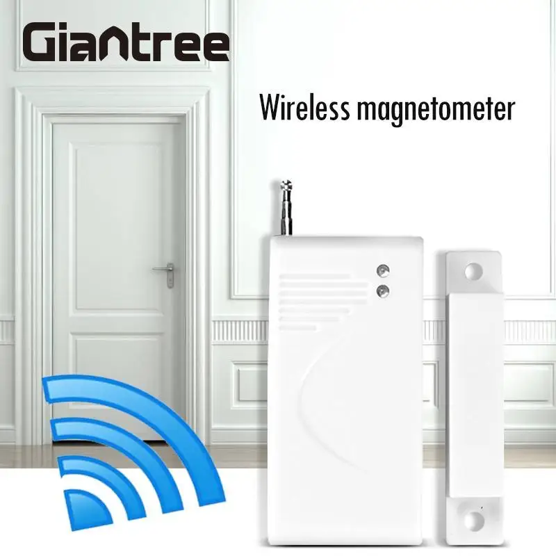 

giantree Door Magnet Sensor Detector Wireless Doorsensor Portable Premium 315MHz 12V Burglar Alarm Monitor Home Security