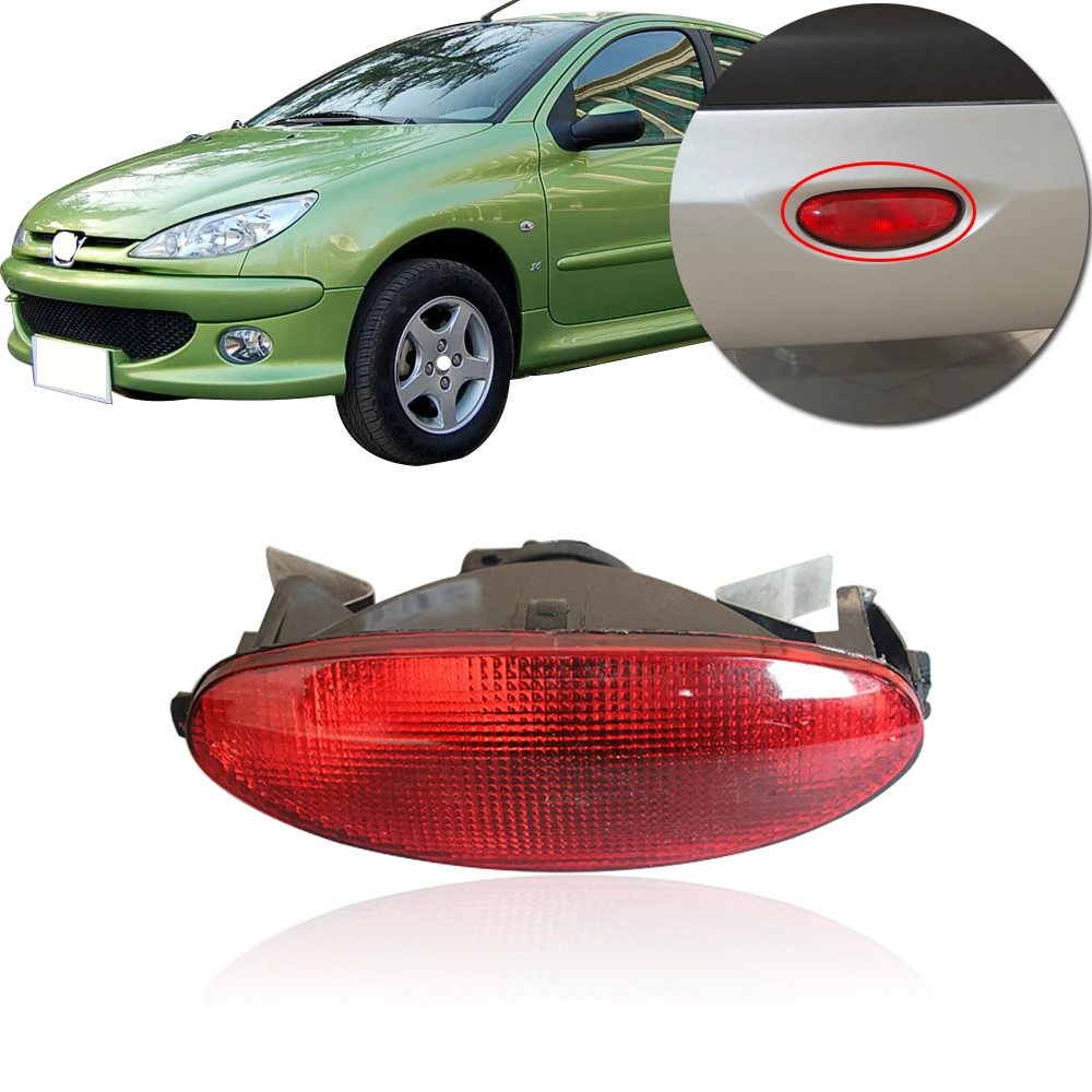 

CAPQX with bulb For Peugeot 206 2005 2006 2007 2008 High Quality Rear bumper Fog light brake lamp backup light reversing light