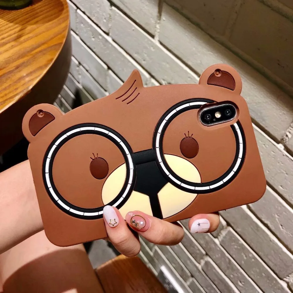 Cute bear silicon design Case for iPhone XWallet Cases AliExpress