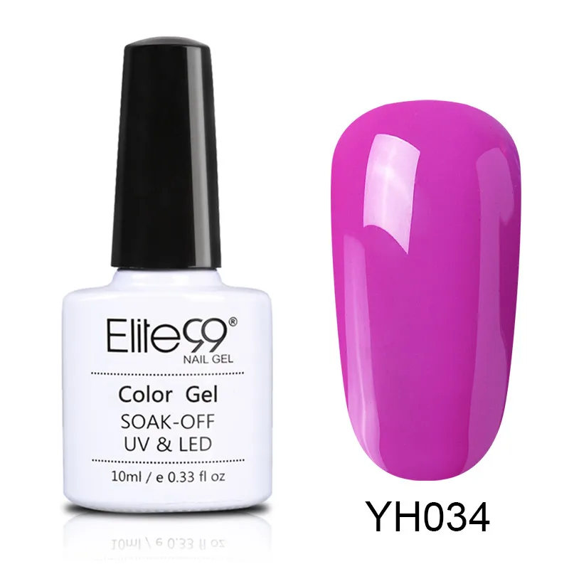 Elite99 10 мл пурпурная серия УФ-гель для ногтей долговечный лак для ногтей Гель-лак замачиваемый гель-лаки для ногтей для самостоятельного дизайна ногтей - Цвет: YH034