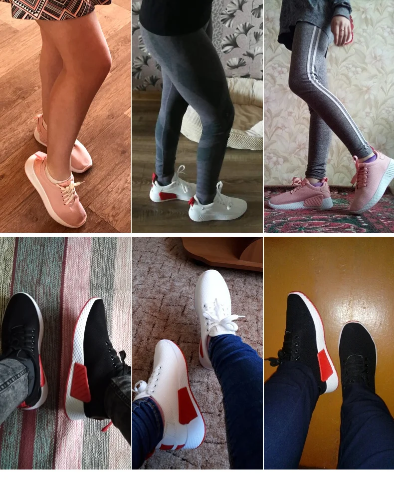 Удобные кроссовки для девочек; женская повседневная обувь из дышащего сетчатого материала; однотонные летние туфли на танкетке; женская обувь белого цвета; Размеры 4-7,5