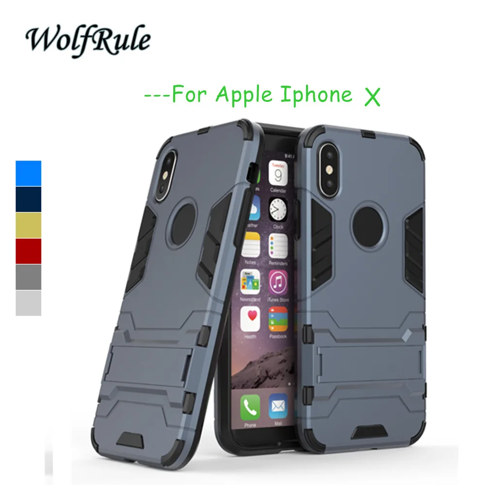 Wolfrulesfor Hard Case Apple Iphone X Cover Silicone +plastic Case For