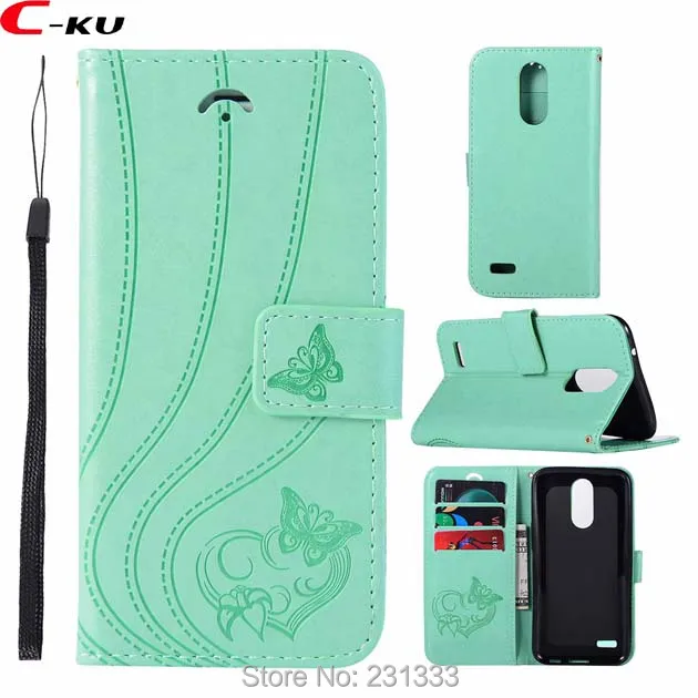 C ku кожаный чехол кошелек с бабочками на ремешке для Sony Xperia XA2 XA1 XZ1 MINI XZ2 Compact Stand ID Card
