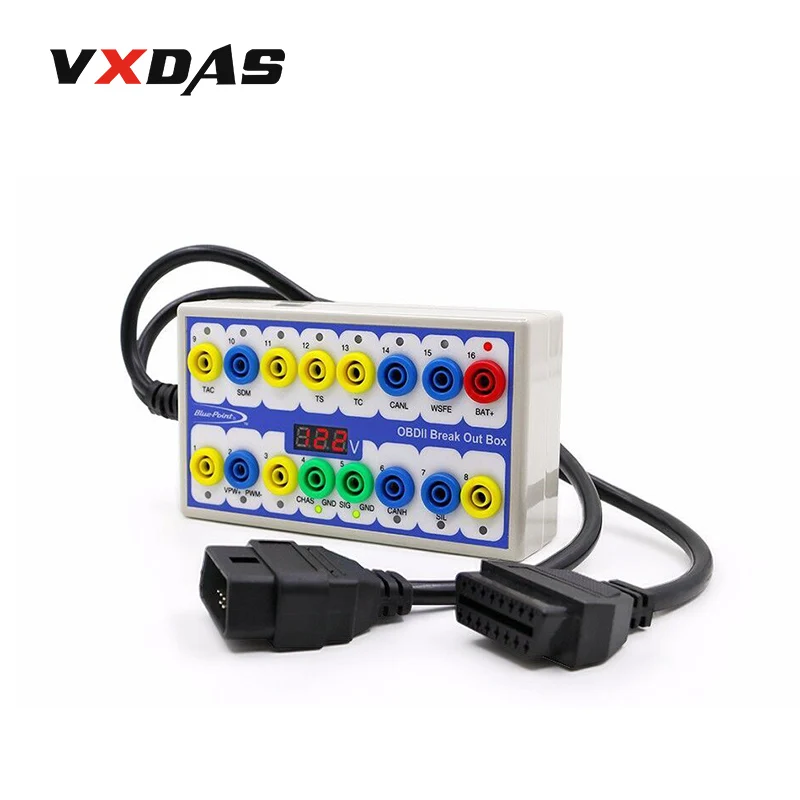 

VXDAS OBD2 Scanner Diagnostic Tools Breakdown Probe 16 Ports Vehicle Circuit Analyzer Tool Protocol Breakout Box Car-detector