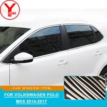 YCSUNZ нержавеющая сталь отделка окна автомобиля полоса отделка двери автомобиля молдинг аксессуары для volkswagen polo 6r Ameo