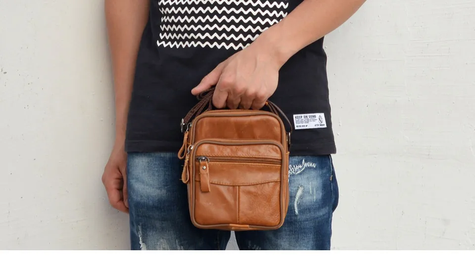 Маленькая мини Мужская сумка из натуральной кожи, портфель, мужская кожаная сумка, брендовая коричневая сумка на плечо для мальчика