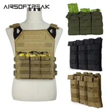 Тактический MOLLE тройной Открытый Топ подсумок быстро AK AR M4 FAMAS маг дампа патронов мешок 1000D нейлон военный пейнтбольное оборудование