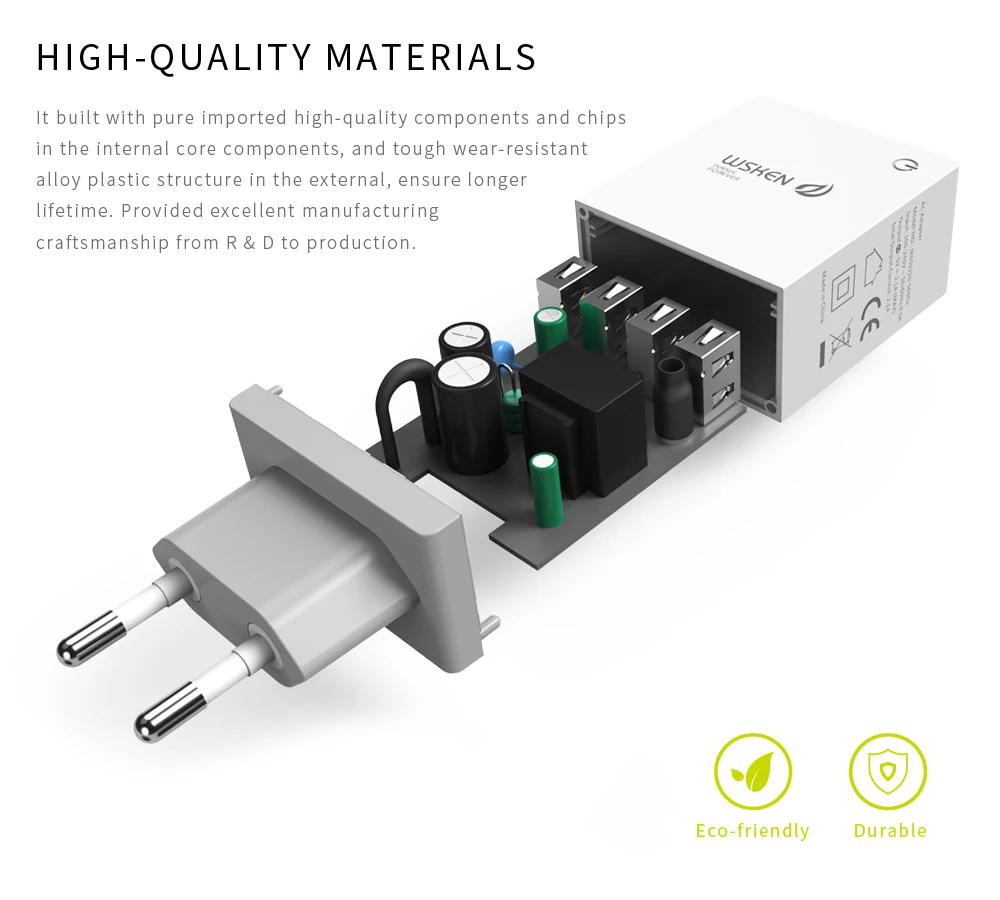 Зарядное устройство WSKEN с 4 USB портами 2 1 А|wall charger|usb chargercharger for phone |
