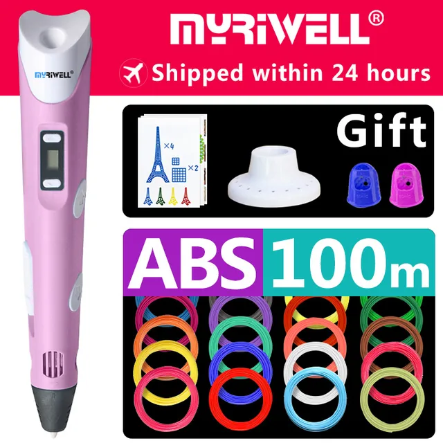 Best Offers myriwell 3d pen 3d pens,1.75mm ABS/PLA Filament, 3d model,3d printer pennew Kids Year's gift birthday present Christmas present 