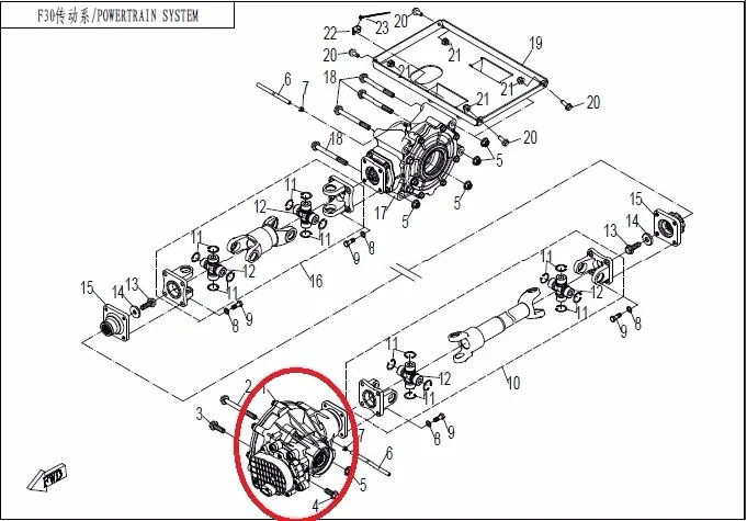 Передняя Коробка передач/Передняя Коробка передач CFMOTO CF600/800CFZ6/CFZ8/U8 части номер Q810-310000