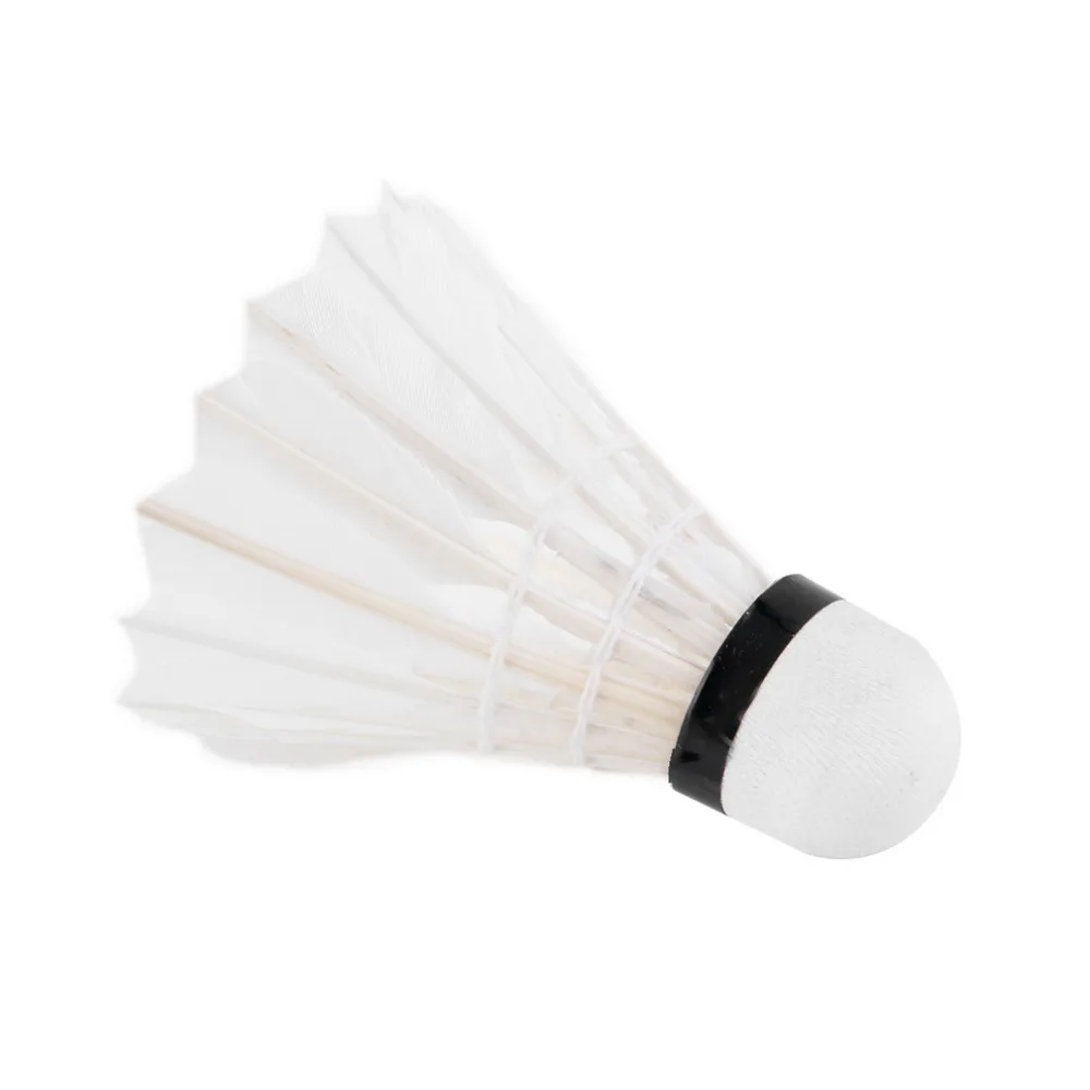 5 piezas pluma de ganso Shuttlecock pájaro blanco Badminton Juego de Pelota Sport Training