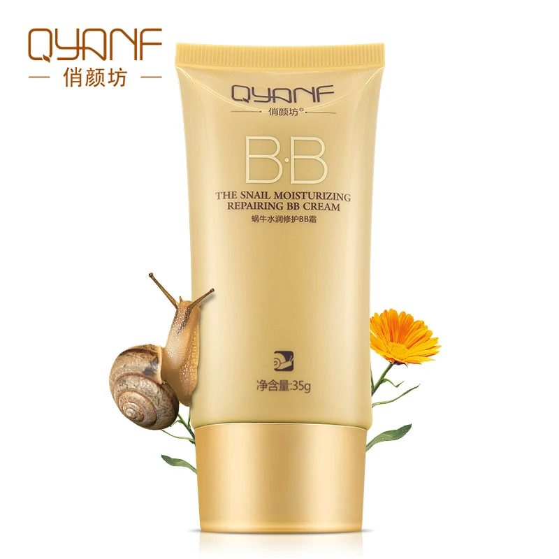 

QYF Snail BB Cream Segregation Frost Cc Cream Whitening Compact Foundation Concealer Korean Base Prevent Bask In Cosmetics