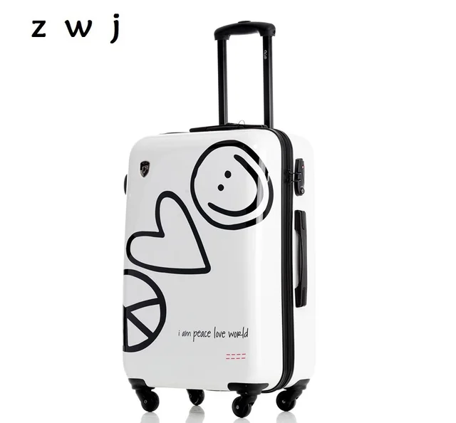 peace love world luggage