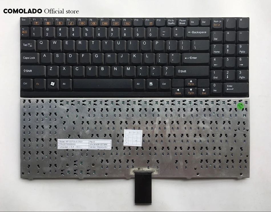 US English Keyboard For Clevo D9 D90 D900 D900C Series black laptop keyboard US Layout