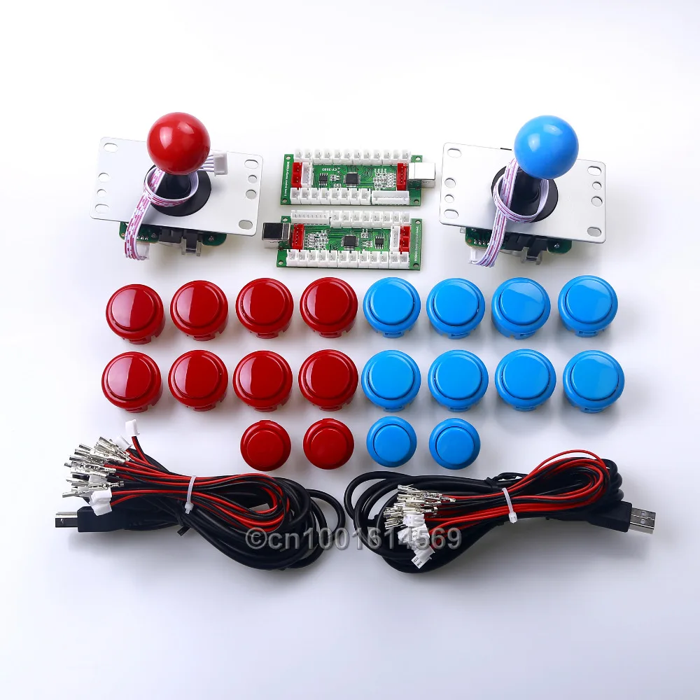 

Arcade Joystick Arcade Games DIY Kit 4 In 1 USB Board + Arcade Push Button With Micro Switch + Start Button For PS2 / PS3 Games
