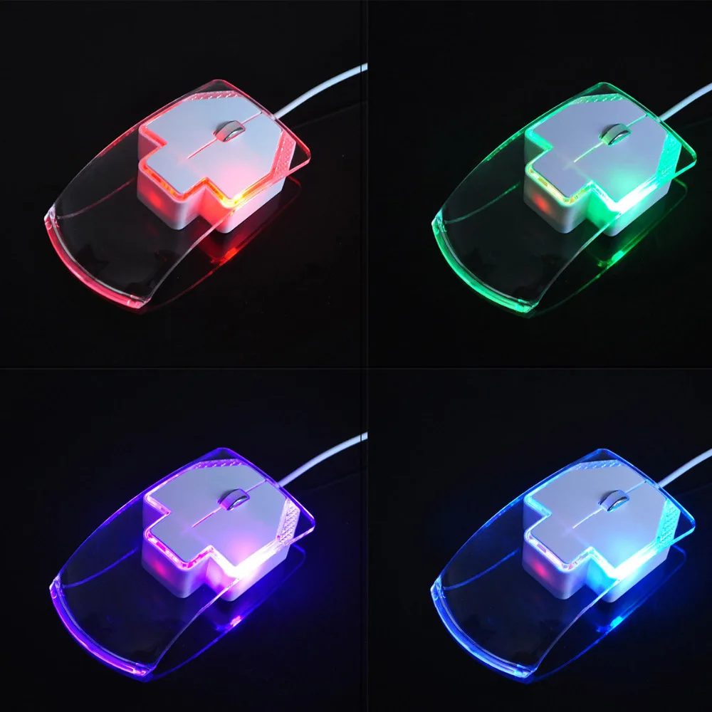 

Wired Gaming Mouse Colorful Glowing High Performance USB Wired Mouse 3 Buttons 1600 DPI Gamer Computer Mouse Ergonomic Mice