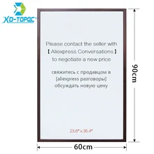 XINDI 60*90 см белая доска 10 цветов МДФ рамка Магнитная для письма белая доска офисного размера плюс сообщение сухое стирание магазин при фабрике WB27