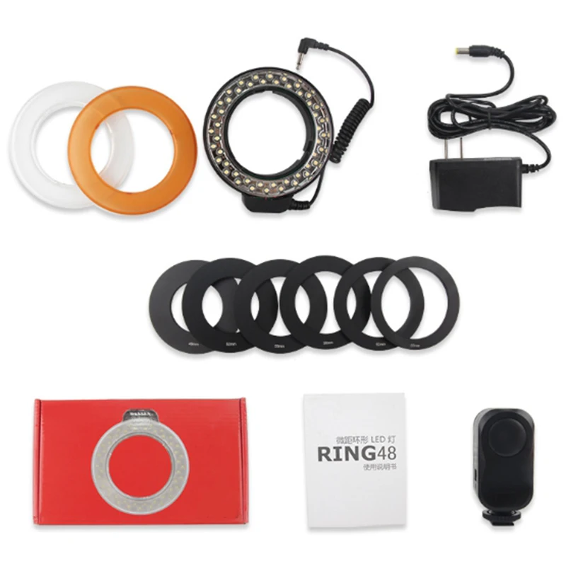 

Ring48 Macro Ring Led Light Macro Photography Close-Up Dental Oral Jewelry Photography Light Us Plug