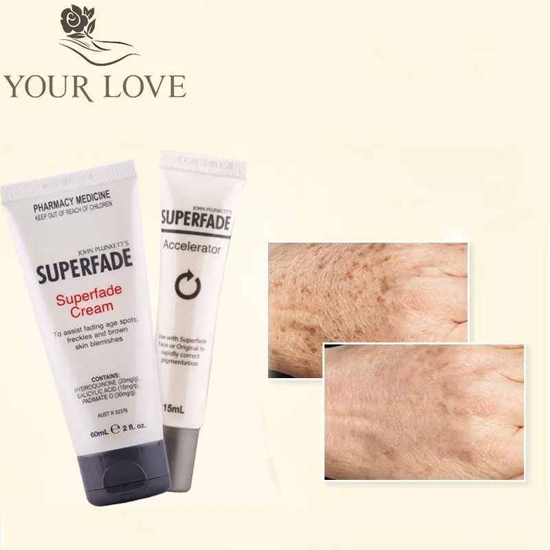 

Australia Superfade Body Cream+Accelerator Hydroquinone Cream for Hand Foot Care Fading Age Spots Freckles Brown Skin Blemishes