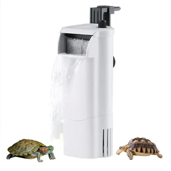 

SUNSUN low water level reptile aquarium filter turtle tank filter Activated carbon filter small water purifier 220V/50Hz