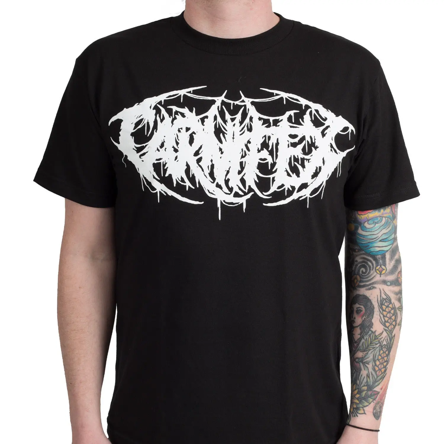 Аутентичные CARNIFEX группа смерти Металл 2019 футболка S M L XL 2XL 3XL Новый модный стиль Мужская футболка 100% хлопок Классическая футболка