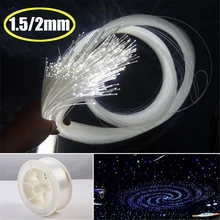 PMMA прозрачный оптический кабель волоконный светильник 50 м/164ft концевой светодиодный светильник набор направляющих 1,5 мм/2 мм DIY Праздничный Рождественский коммерческий светильник ing
